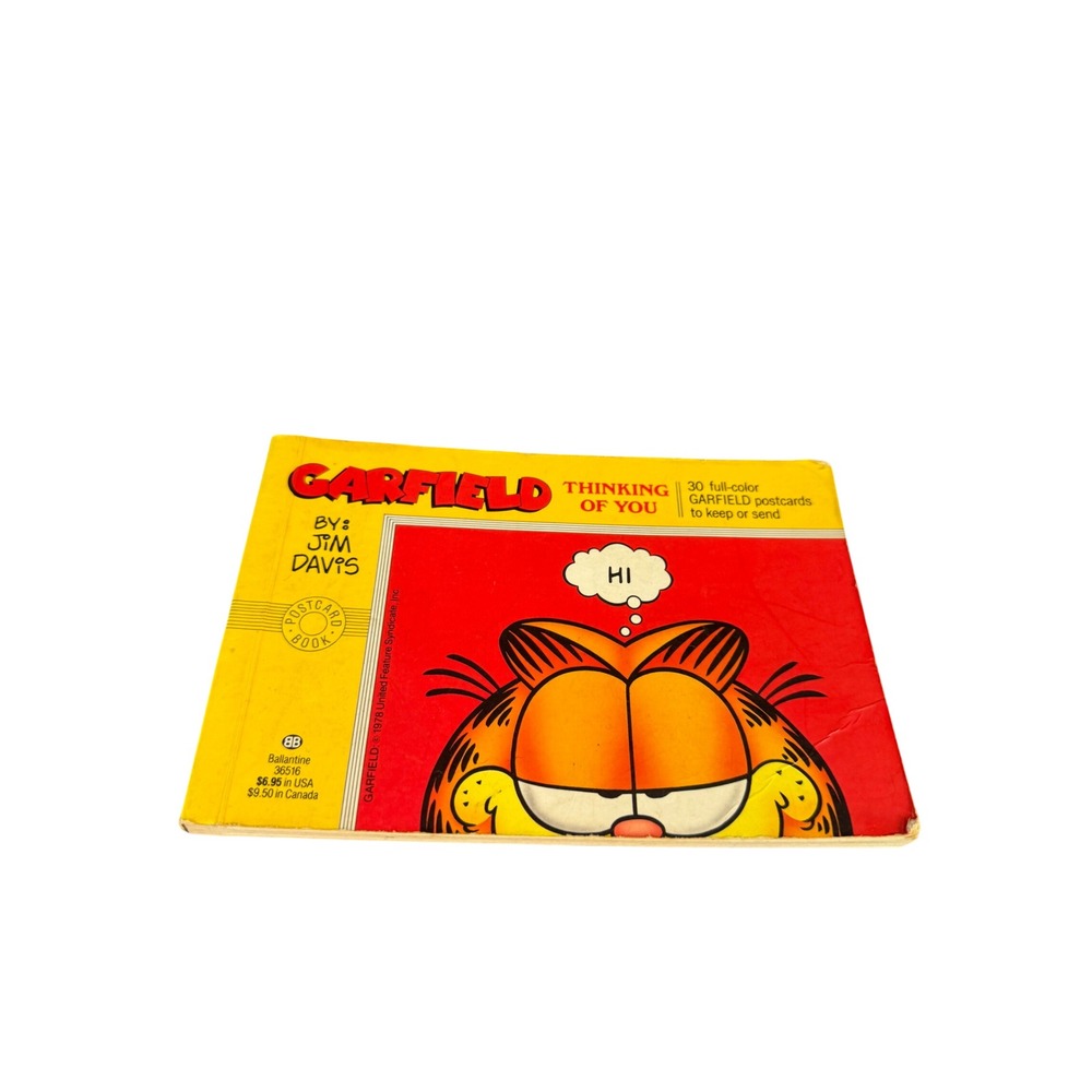 Vintage Garfield Thinking of You Postcard Book 1982 Jim Davis Ballantine 23 Card